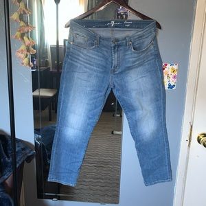 7 For All Mankind Kimmie Crop Jeans: Size 32